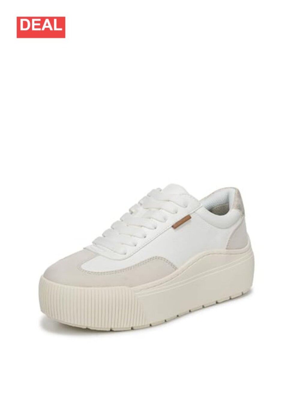Platform Sneakers Faux Leather Lace Up Comfort Shoes